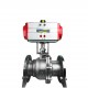 XinYi  DN32 11/4 inch 2 Way Flanged Air Operated Spring Return Pneumatic Control Ball Valve for Steam water oil