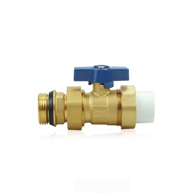 Male Thread PDR Double Union Connector Backwater Brass Ball Valve