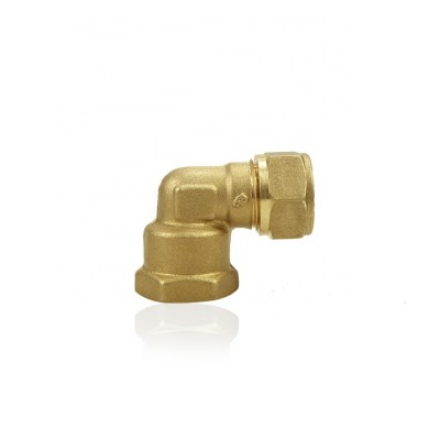 Forged Compress Fitting Male Female Thread Brass 90 Deg Elbow